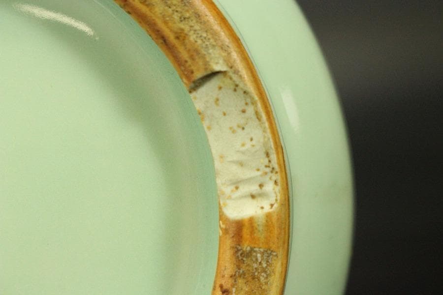 初代 宮永東山作 青磁花入(ZE716)