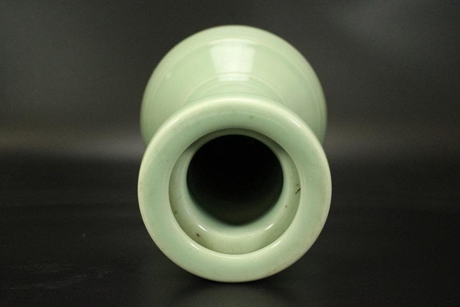 初代 宮永東山作 青磁花入(ZE716)