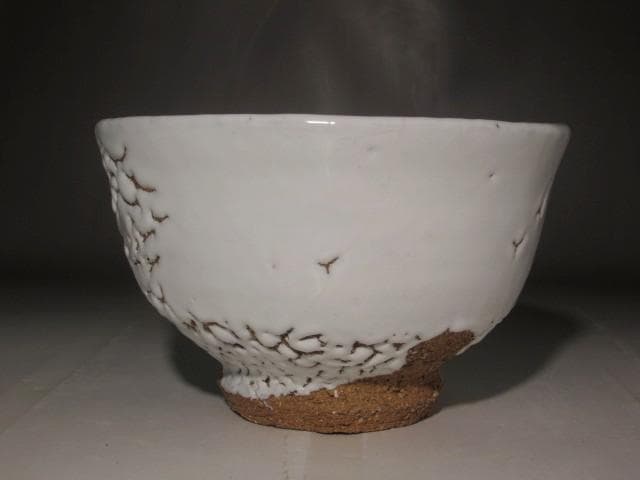 (期間限定セール！）十一代休雪　白茶碗　「祥雲」鵬雲斎花押の逸品 r262