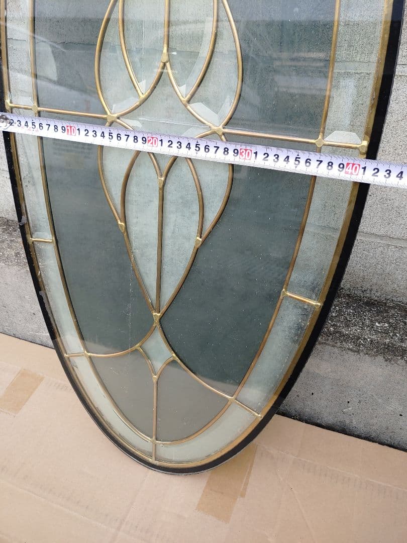 アンティーク　ステンドグラス　ペアガラス仕様　造作　玄関　テーブル　採光　FIX