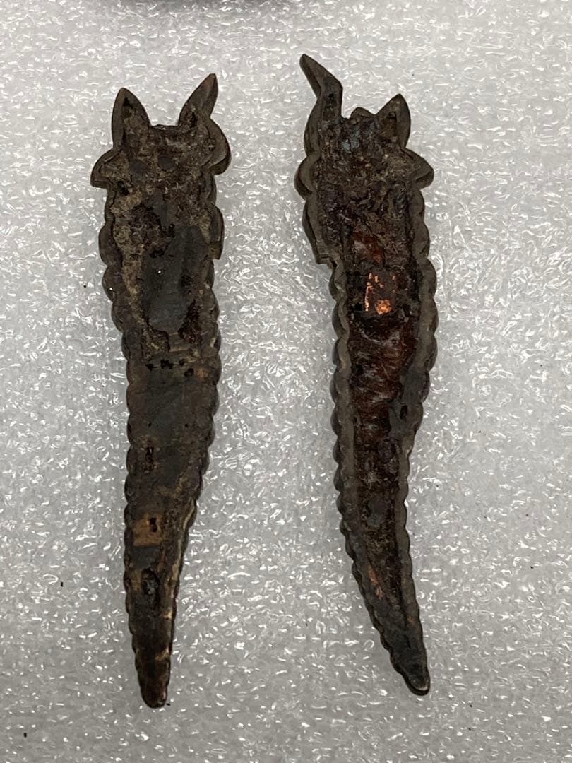 当時物 時代物 江戸時代 蛇 藤の花 金銀露象嵌 刀装具 鍔 目貫 縁頭 縁