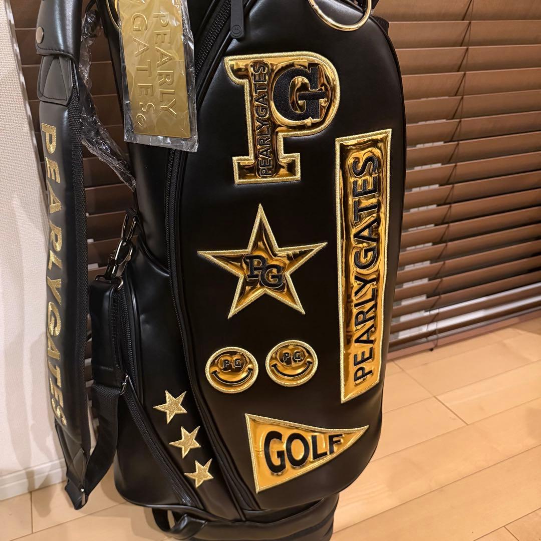 【即発送】PEARLY GATESパーリーゲイツ キャディバッグ ゴルフ 黒金