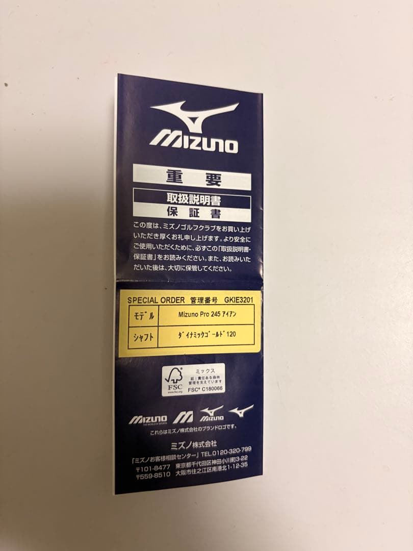 新春大特価　 ミズノプロ245 アイアンセット 5-9 P G