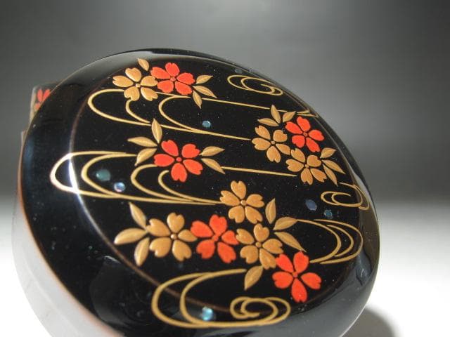 ★　中村宗哲　桜川蒔絵　雪吹　遠州流　12世　小堀宗慶花押がございます★x560