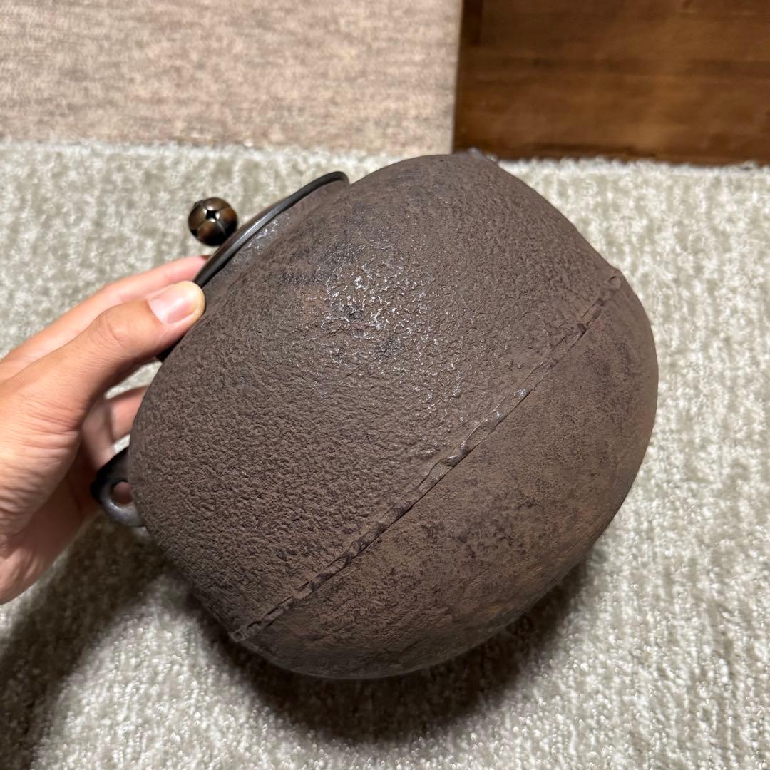 茶道具 古釜 大西浄雲作 丸釜 鉄瓶 古美術