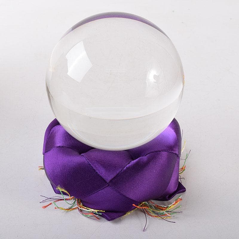 風水　縁起物　寶玉　水晶玉　摩訶止観　仕覆付　共箱　C　8193