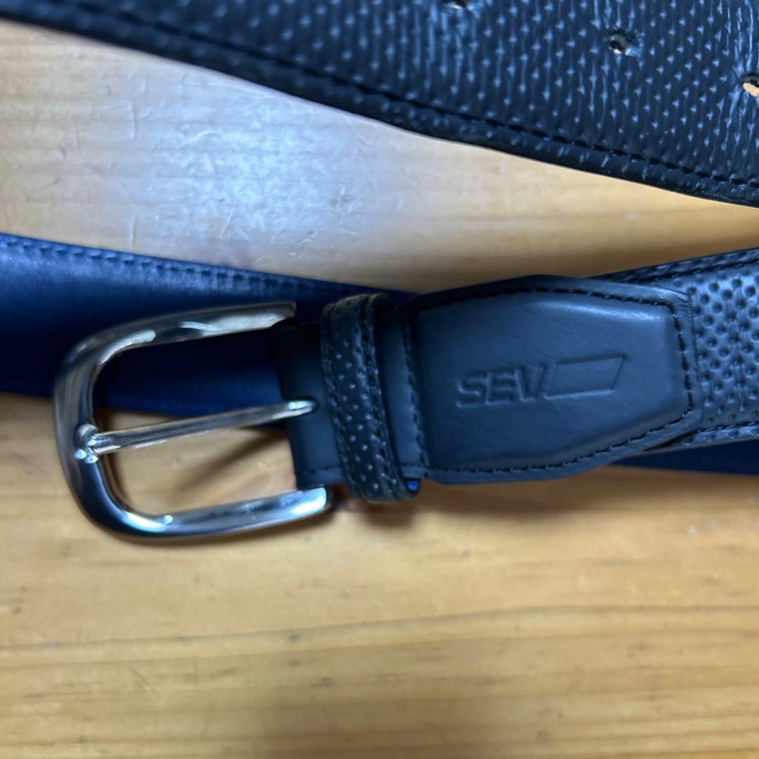 SEV ハイブリッドレザー ベルト 青