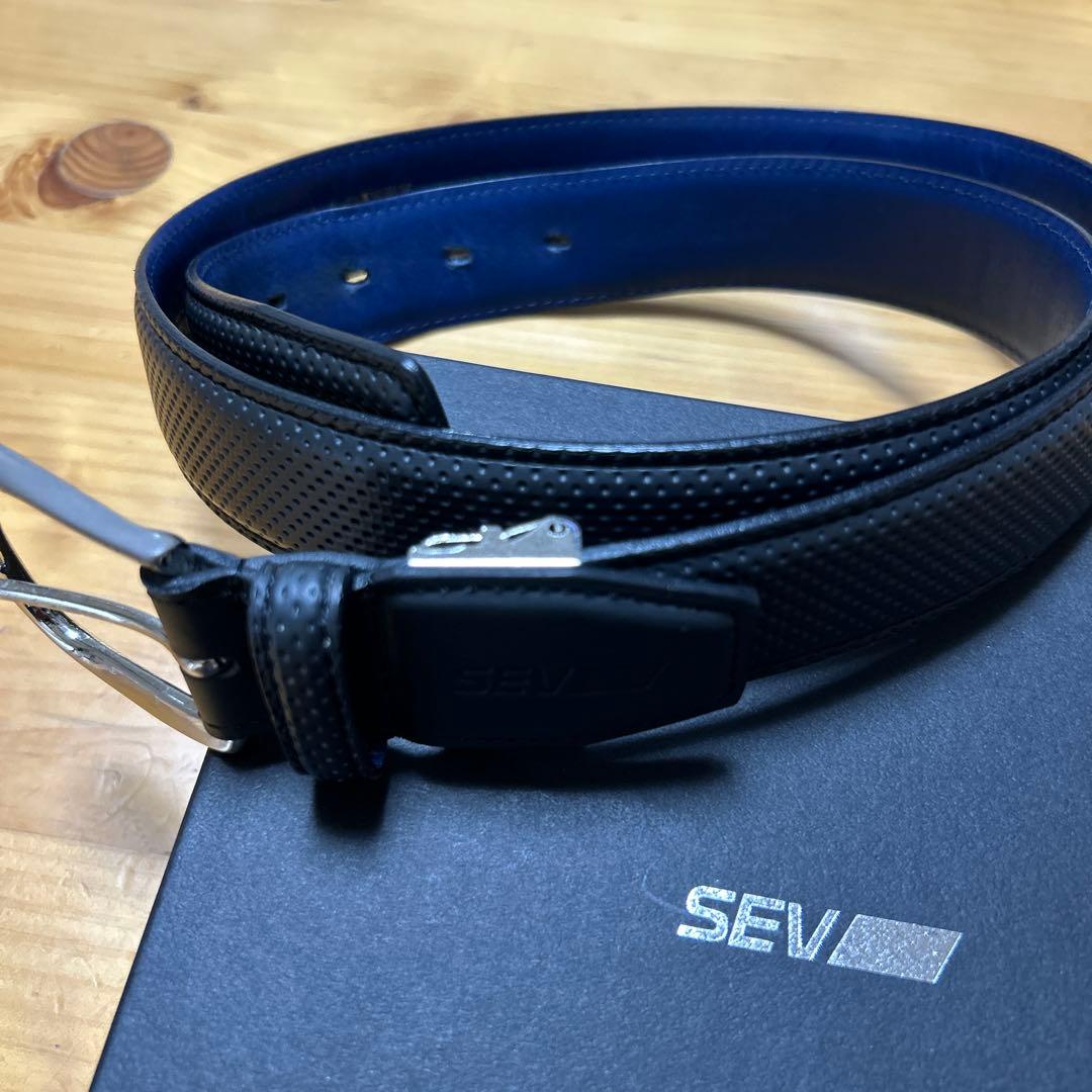 SEV ハイブリッドレザー ベルト 青