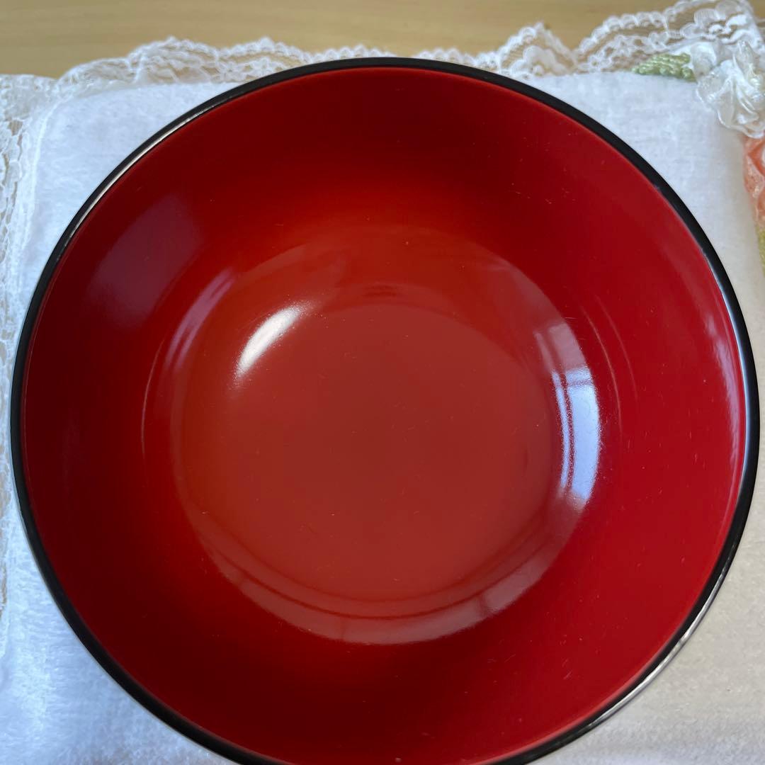 菊紋入り　黒　赤　高級会津漆器椀 吸物　割烹　10個セット　昭和レトロ