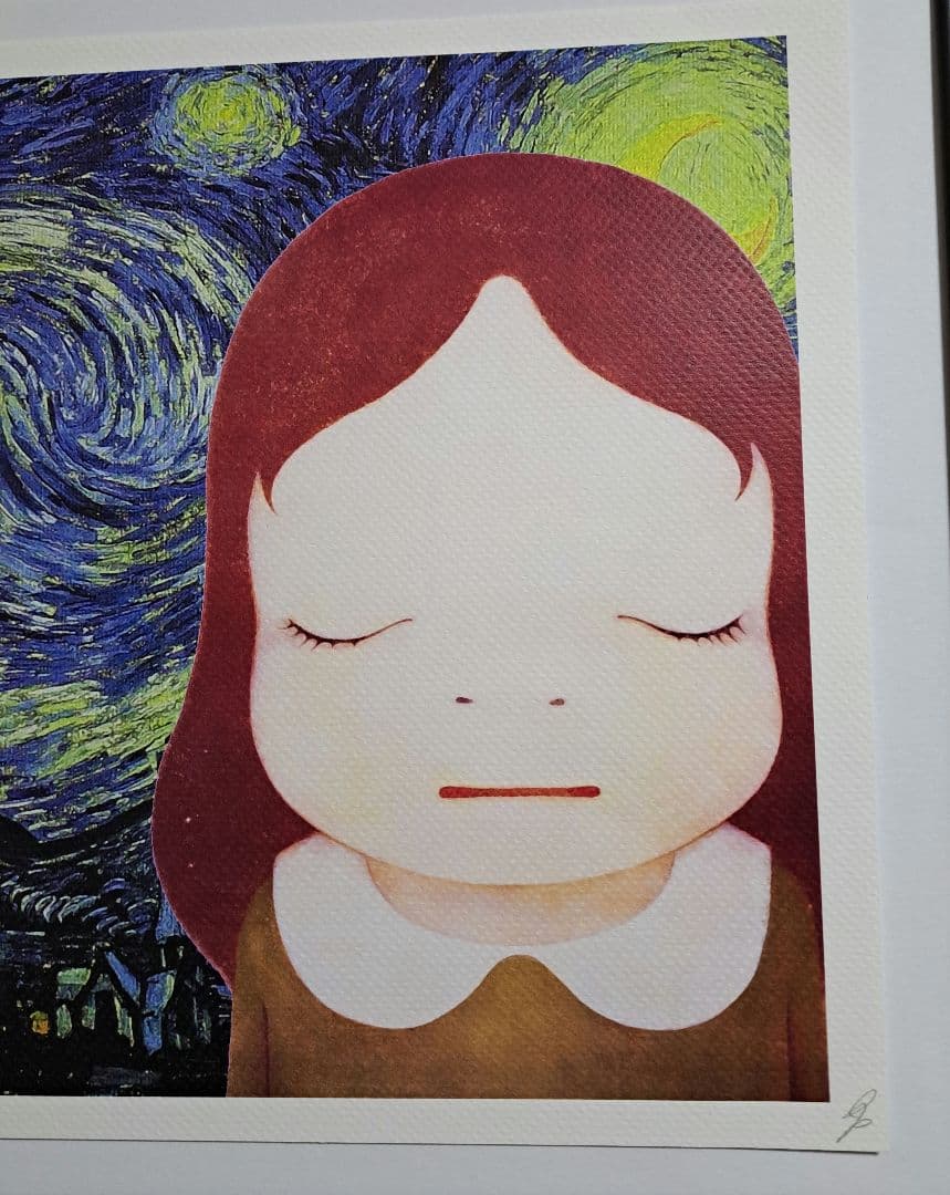 DEATH NYC アートポスター　 奈良美智 ゴッホ 星月夜 ロッタちゃん