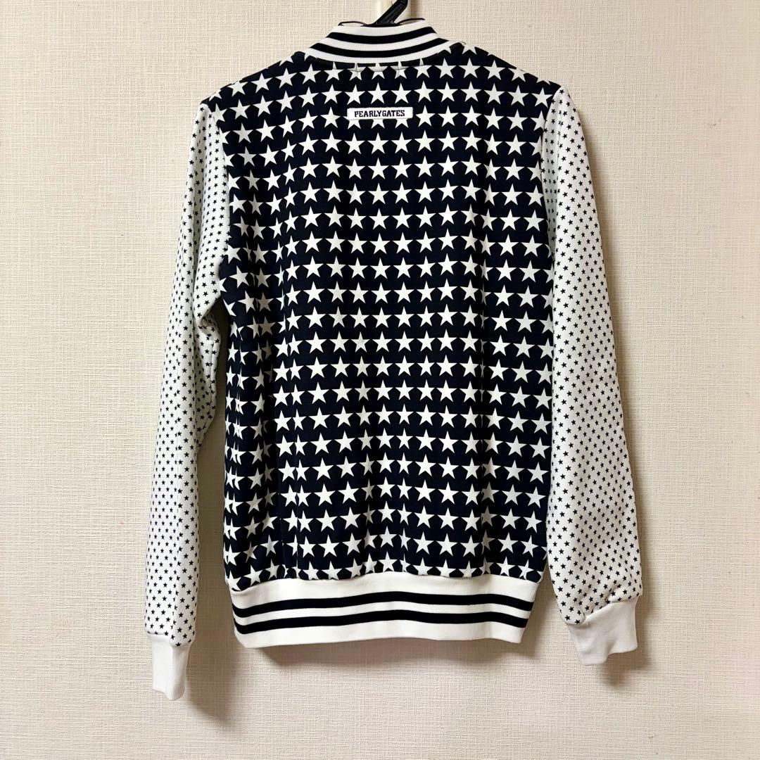 PEARLY GATES 裏起毛星柄 ジップアップジャケット＋サンバイザー2点