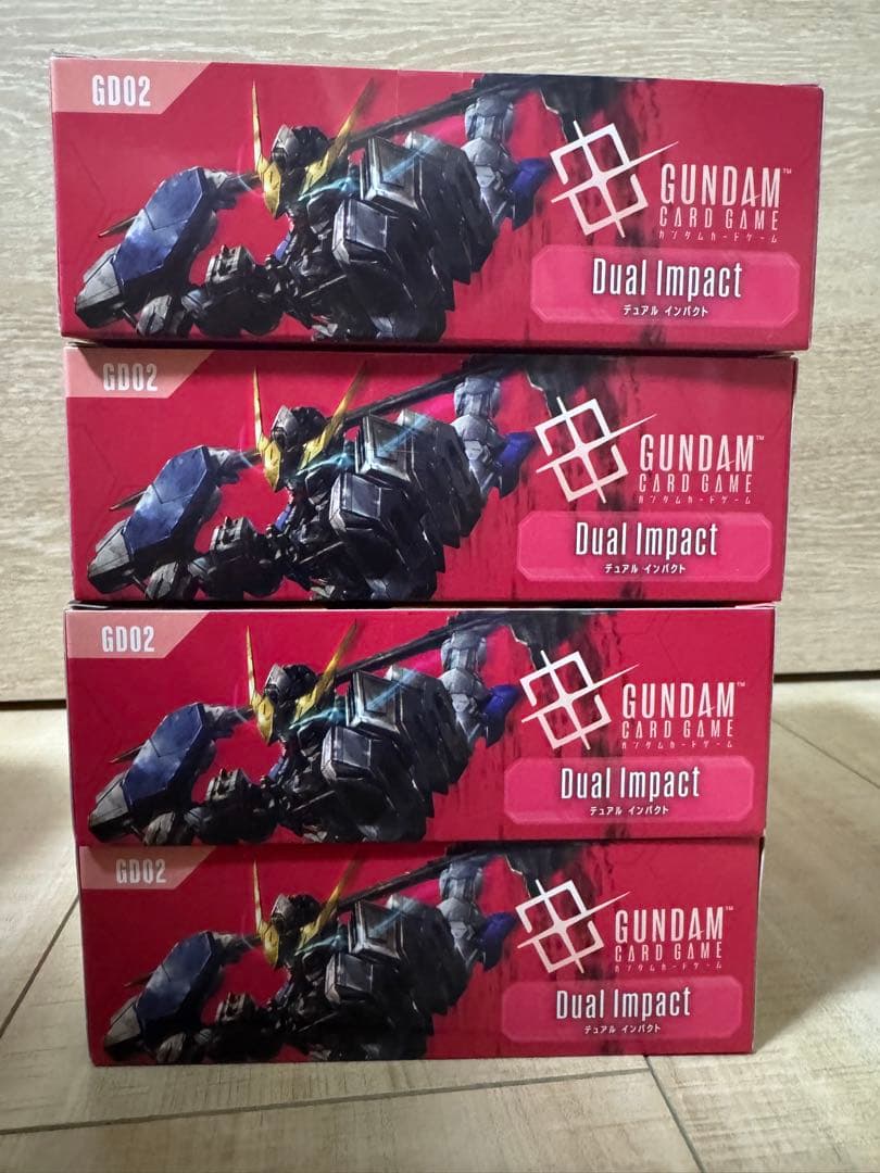 ガンダムカードゲーム デュアルインパクト4BOXセットテープ付き新品未開封GD2