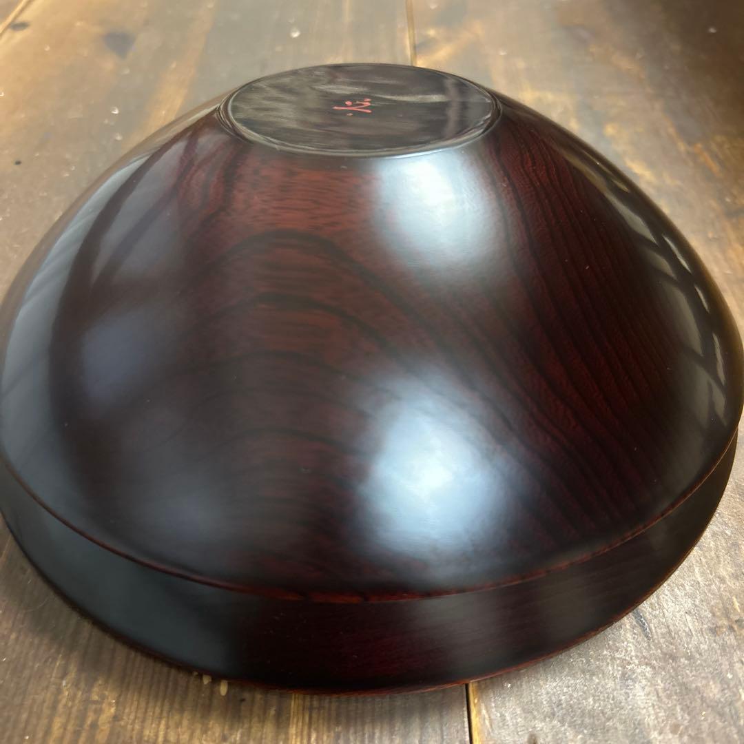 山中漆器　木製　天然木　深皿　越前漆器　丼