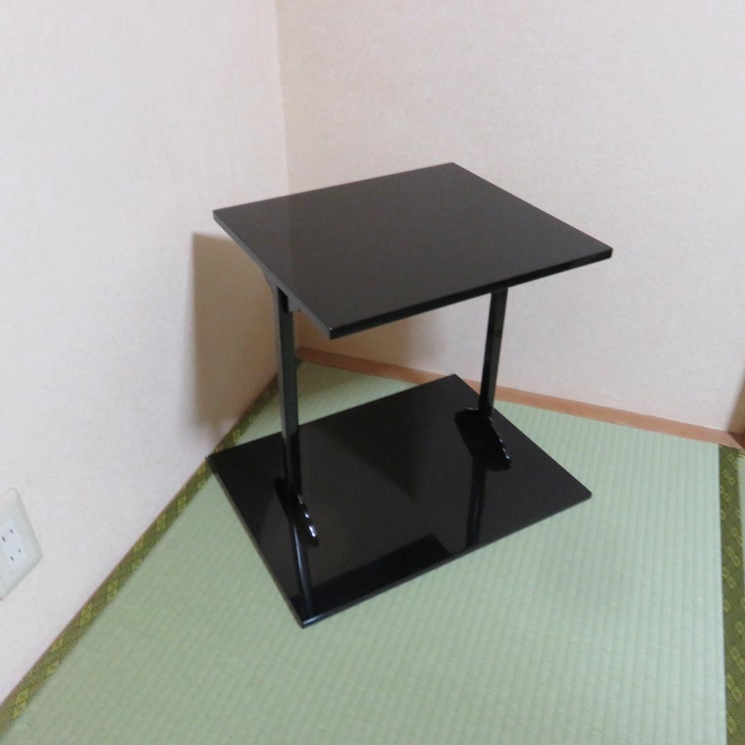 而妙斎好 黒真塗 四方棚 富悦作 スレあり 茶道具 棚