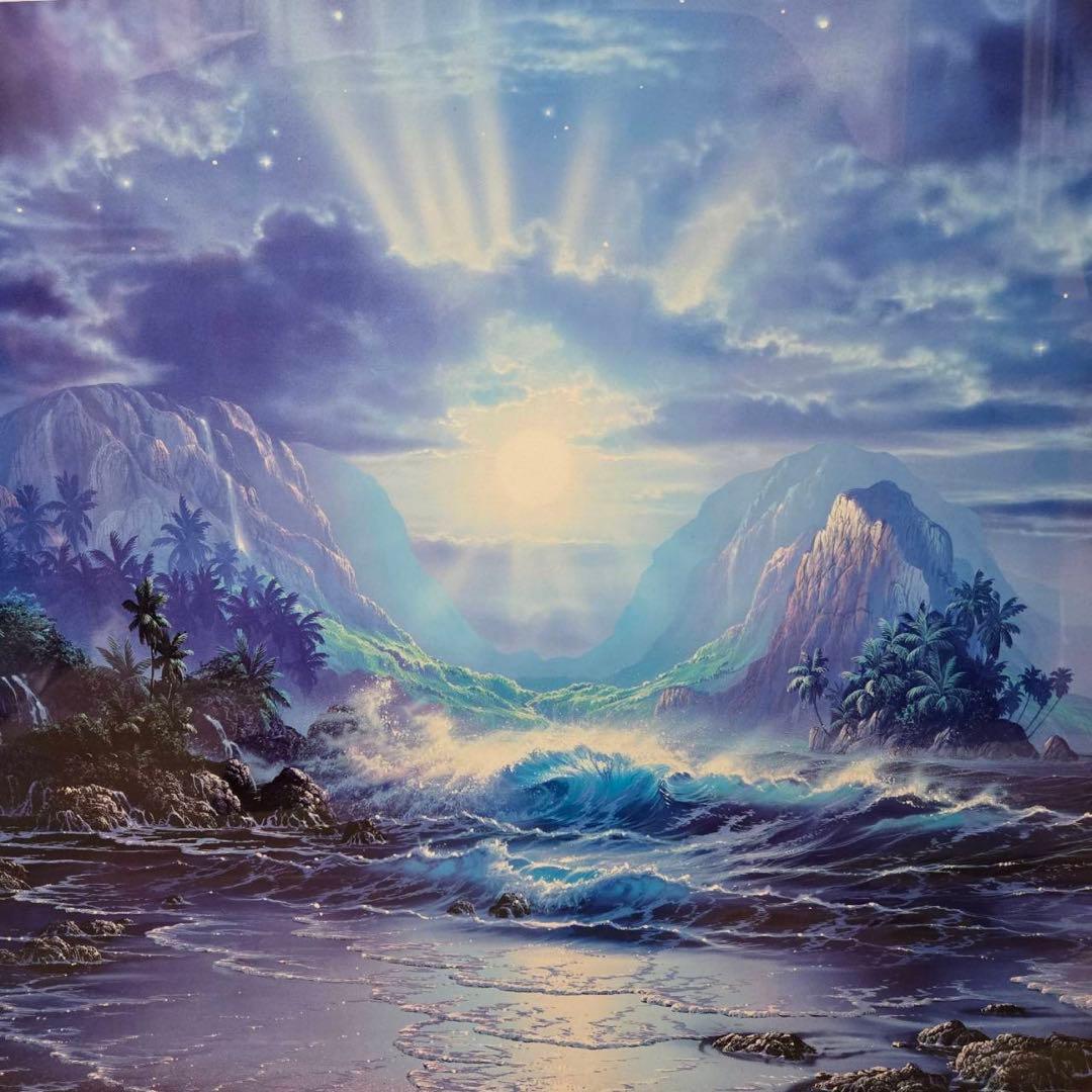 クリスチャン・ラッセン セレニティー　ミクスドメディア 直筆サイン　証明書付