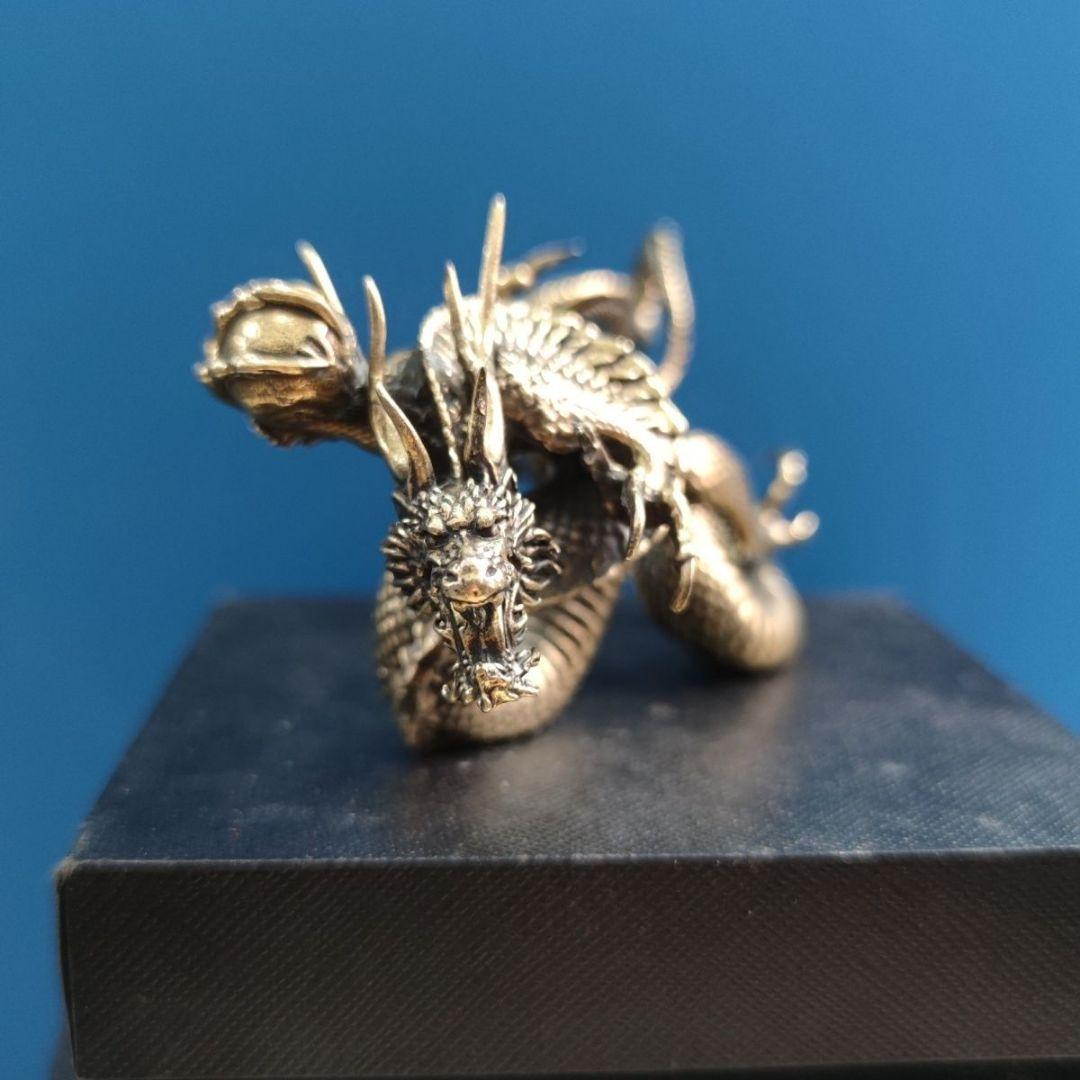 銅製 神龍 中国龍 鎮宅 辟邪 開運 風水 招財 装飾品 工芸品 置物
