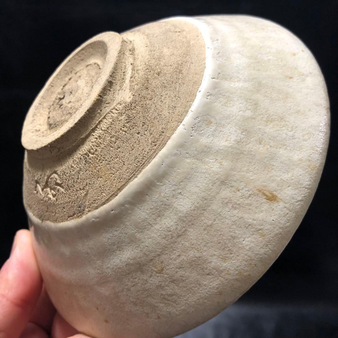 美しい古美術◾️蔵からクリームチーズケーキの様な美しい釉薬の抹茶茶碗が出て来ました