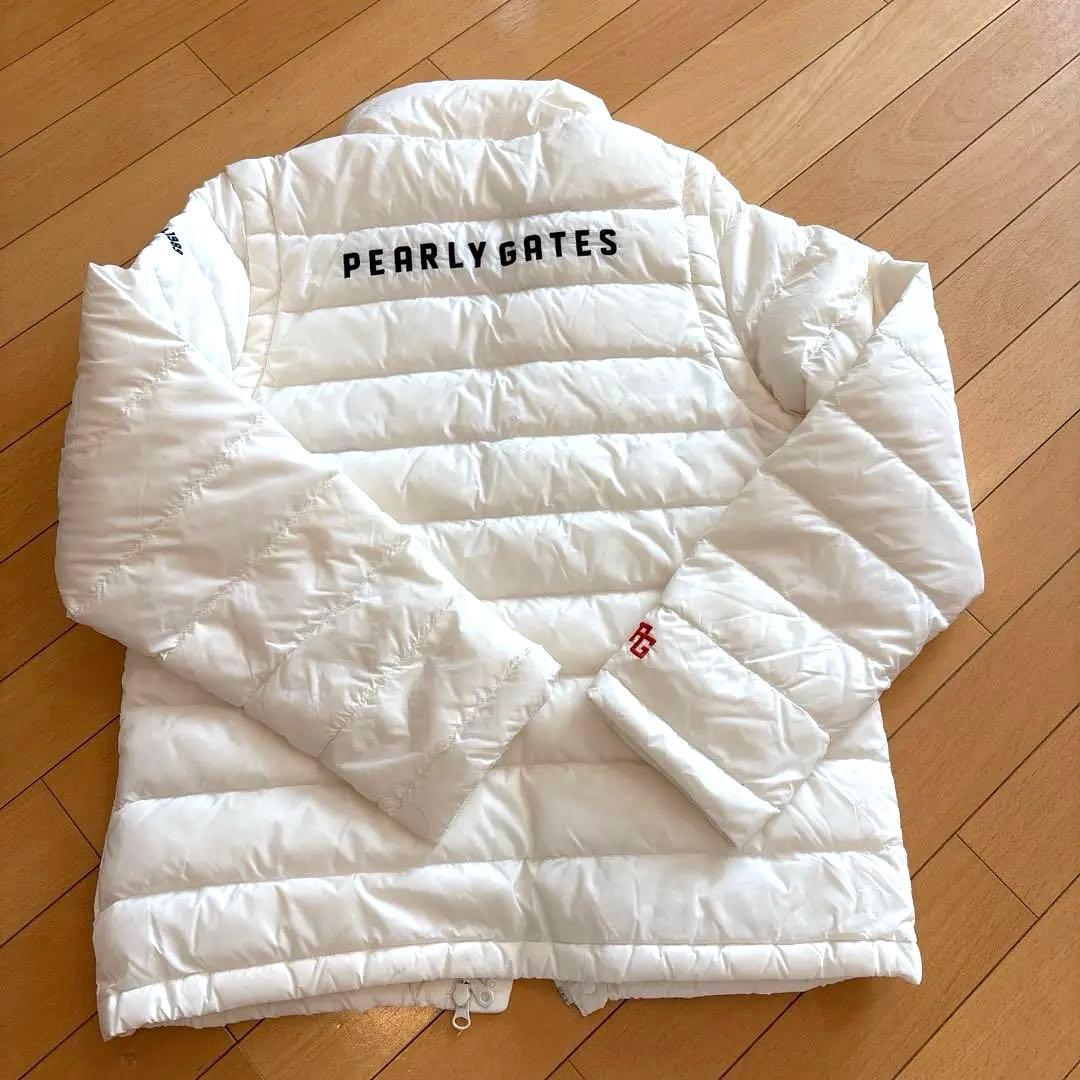 パーリーゲイツ　ダウンジャケット　ツーウェイ　白　メンズ　エルサイズ（5）