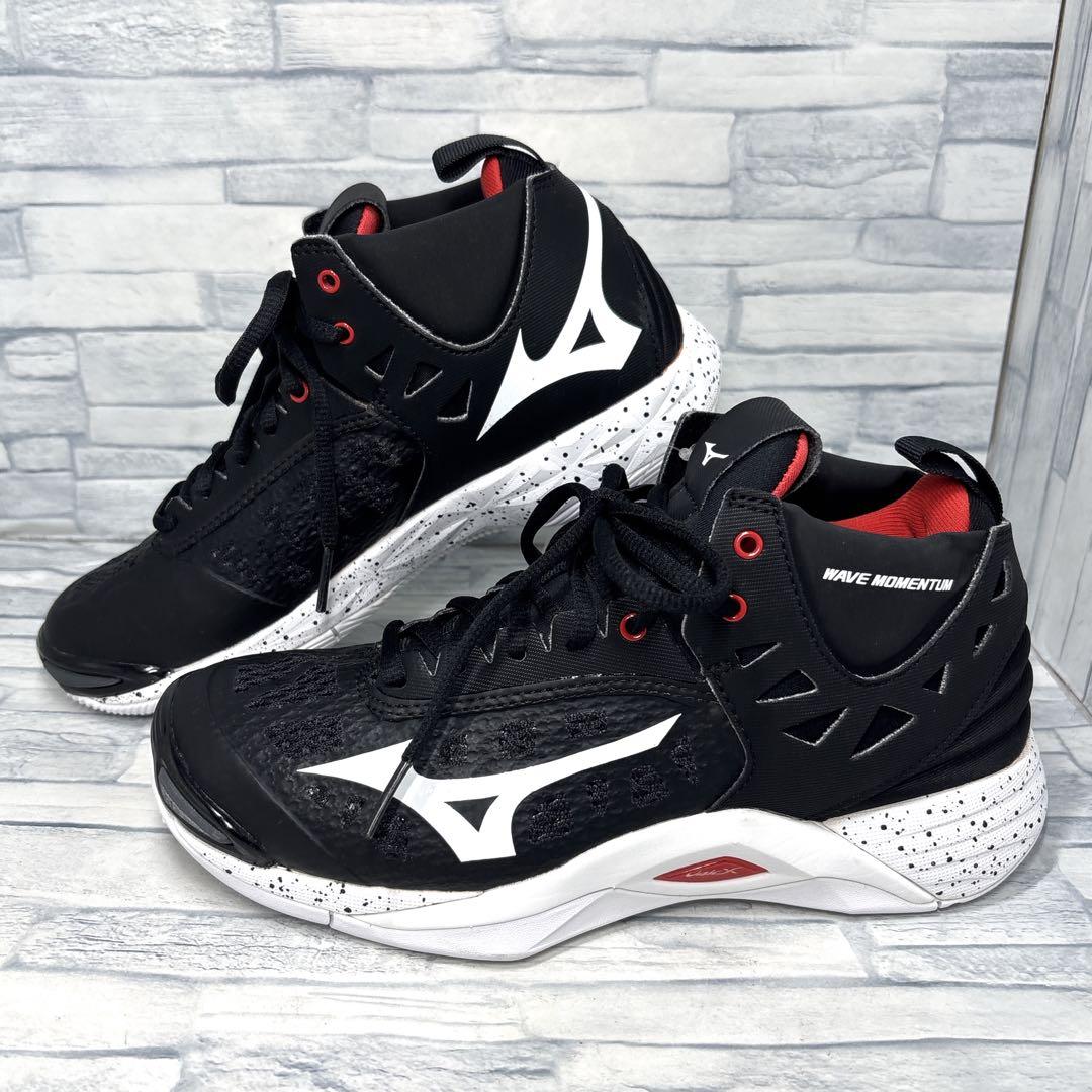 ✨新品✨ミズノ バレーボールシューズ ウエーブモーメンタム ブラック 23cm