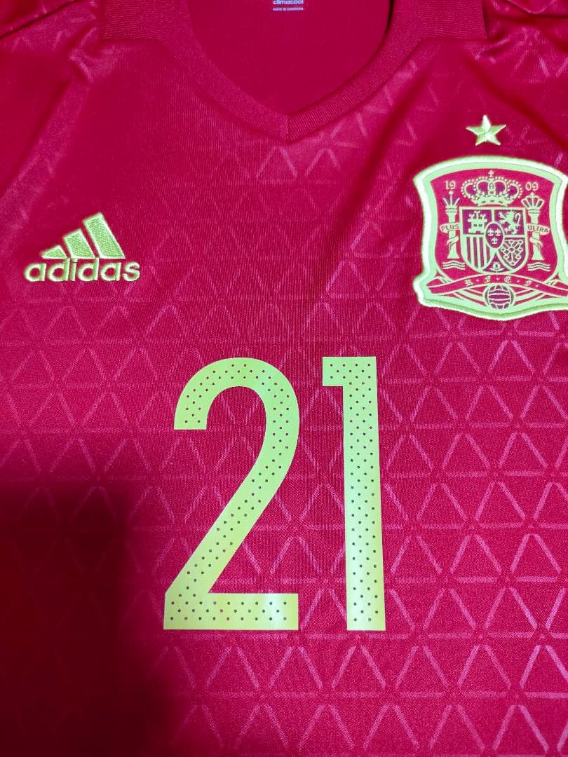 スペイン代表ダビド・シルバ　2016年UEFA EURO サッカーユニフォーム