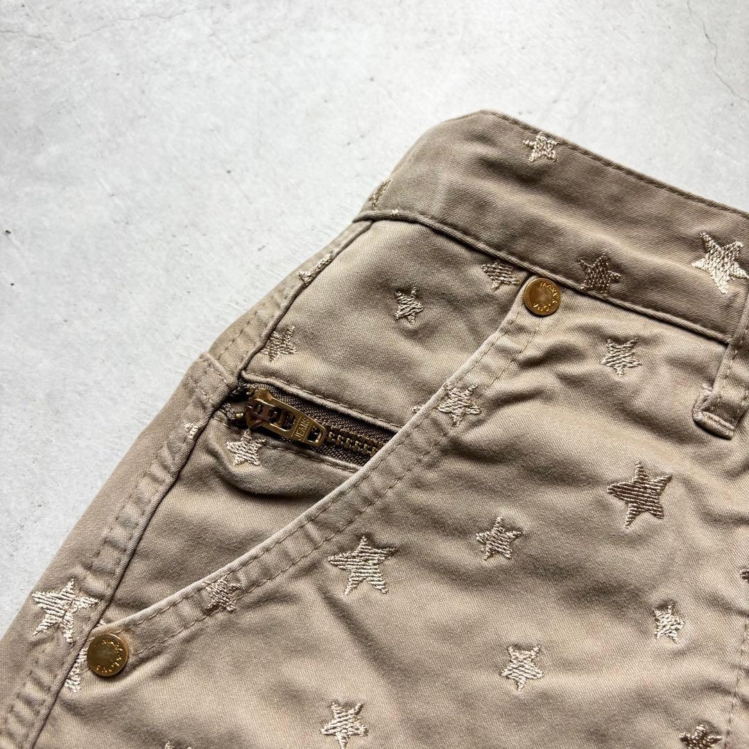 MARK&LONA マークアンドロナ スカル刺繍 ストレッチスカート スター刺繍