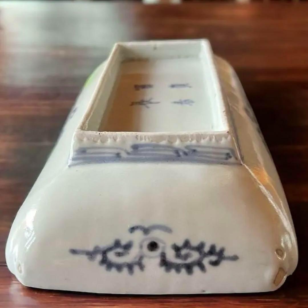 江戸時代／富貴長春／骨董品 アンティーク たこ唐草 古伊万里 長皿 レトロ