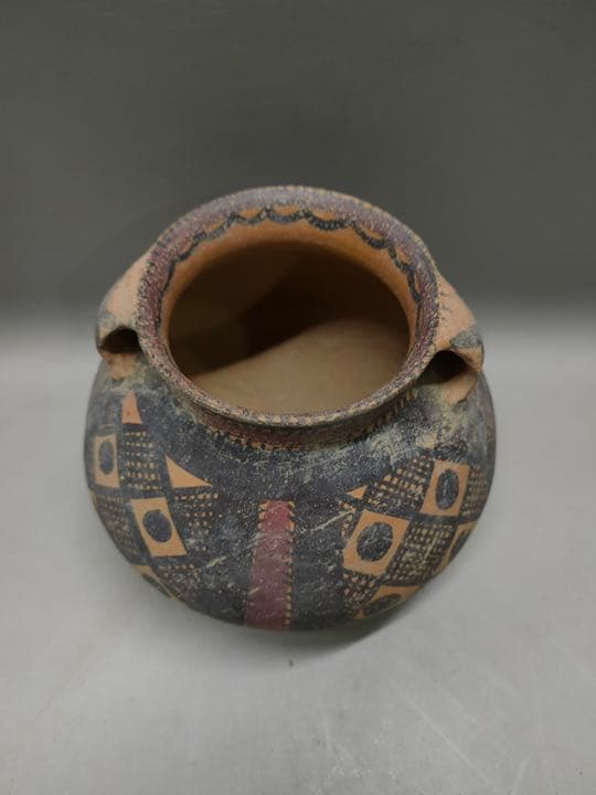 仰韶彩陶　アンダーソン土器　素焼き　加彩双耳土器.壺　骨董品　陶芸