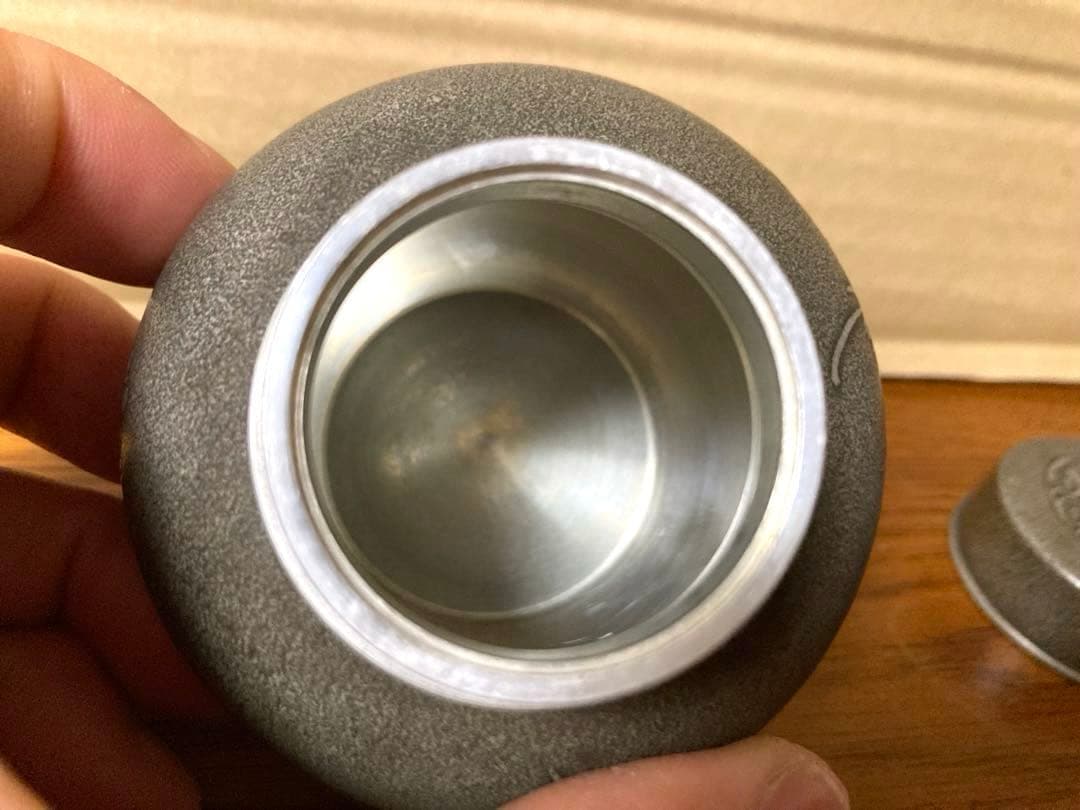 希少 ビンテージ 錫製 茶壷 茶道具 古美術 骨董 刻インテリア レトロ 当時物