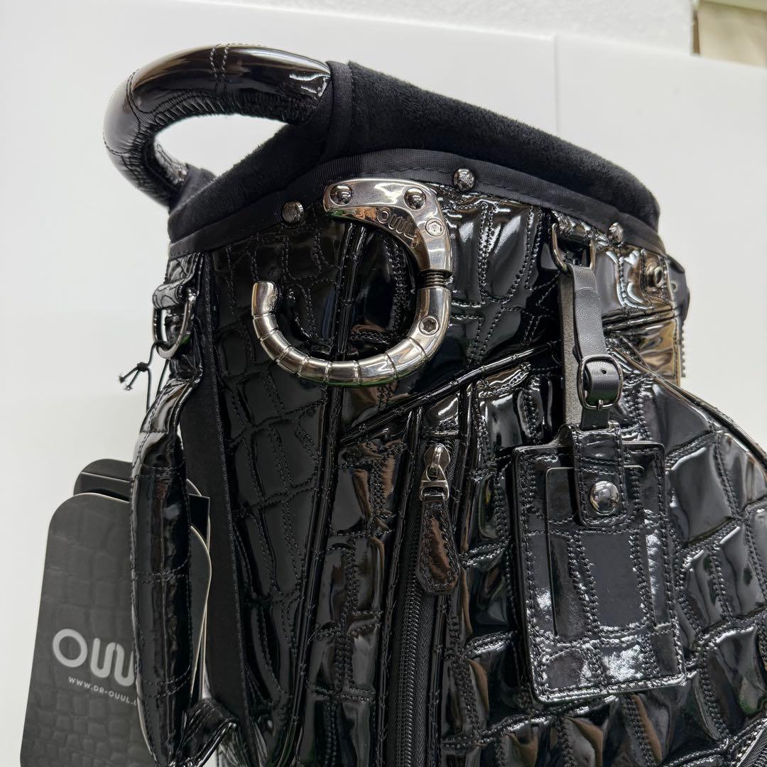 OUUL オウル アリゲーター キャディバッグ ゴルフバッグ ブラック