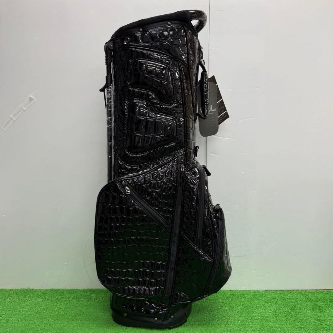 OUUL オウル アリゲーター キャディバッグ ゴルフバッグ ブラック
