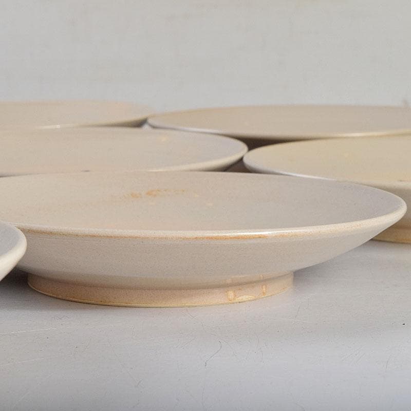 犬山焼　犬山本窯　尾関作十郎造　染付　八十翁　銘々皿　十客　共箱　C　8891D