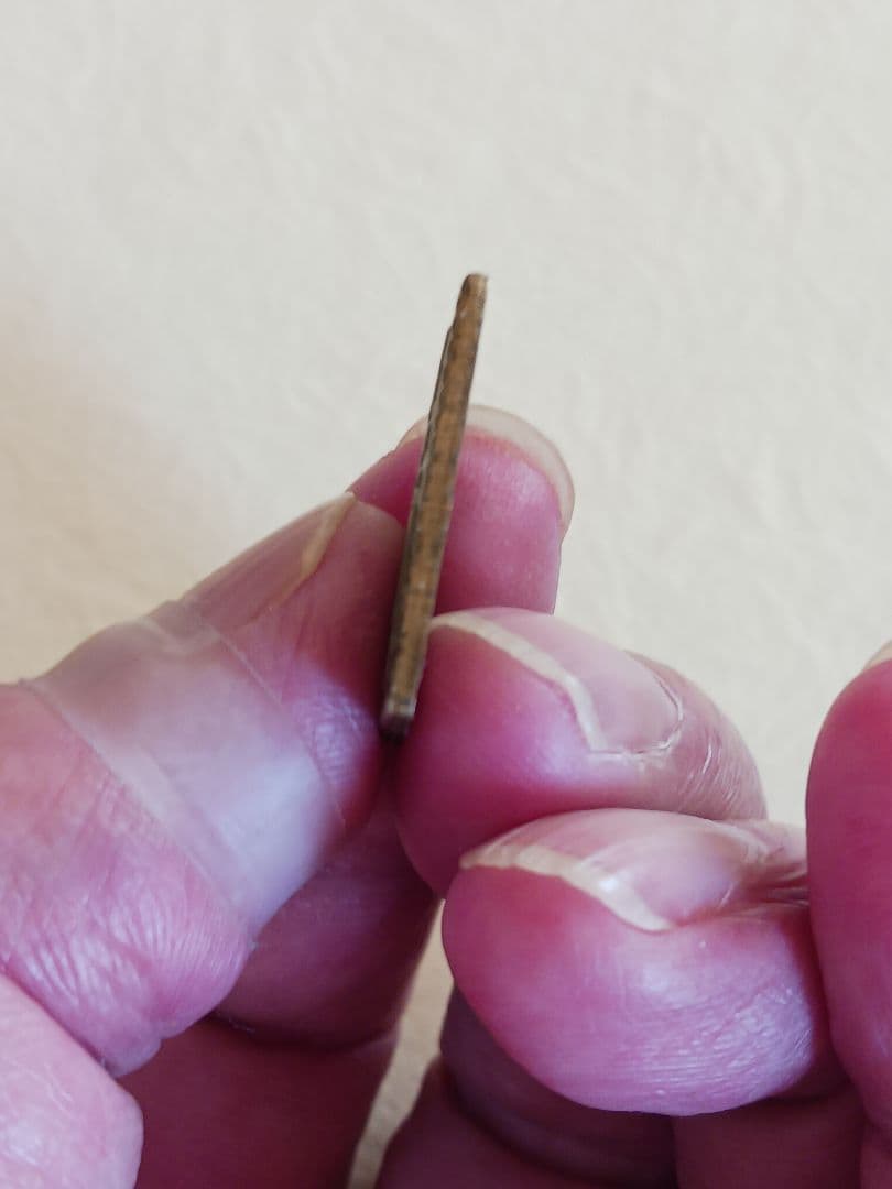 彫刻模様の金属製プレート 3.18g