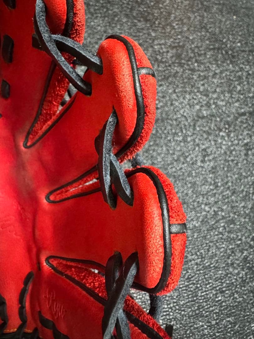 【美品】RYU 投手用グラブ スエード 赤 オーダー不可仕様