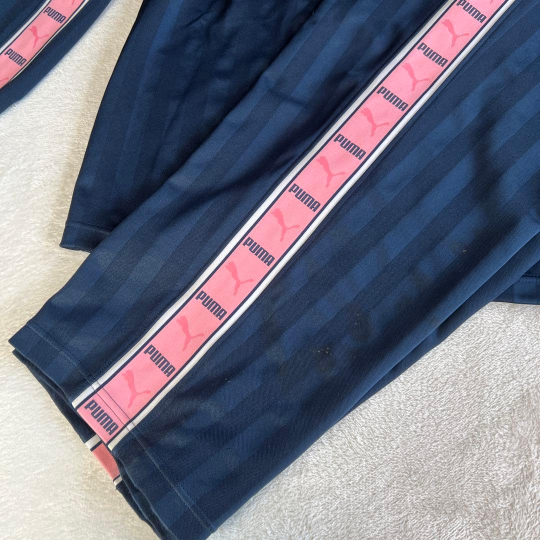 PUMA ジャージ 上下セット Lサイズ 日本製 ピンクロゴ サイドライン