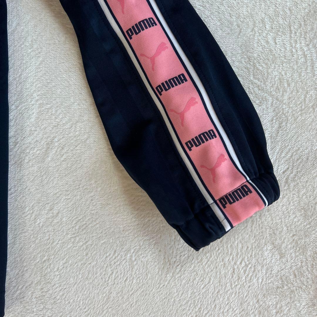 PUMA ジャージ 上下セット Lサイズ 日本製 ピンクロゴ サイドライン