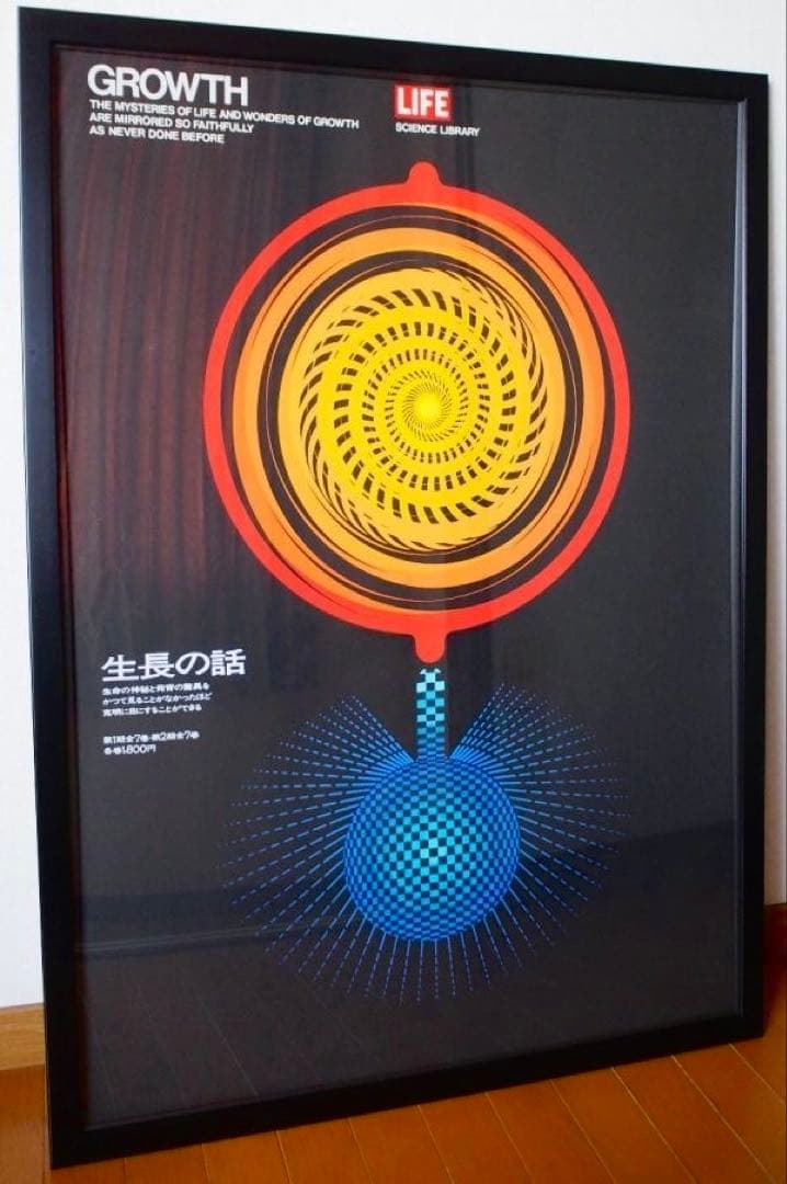 永井一正 シルクスクリーン 生長の話 GROWTH 1966年 額装済