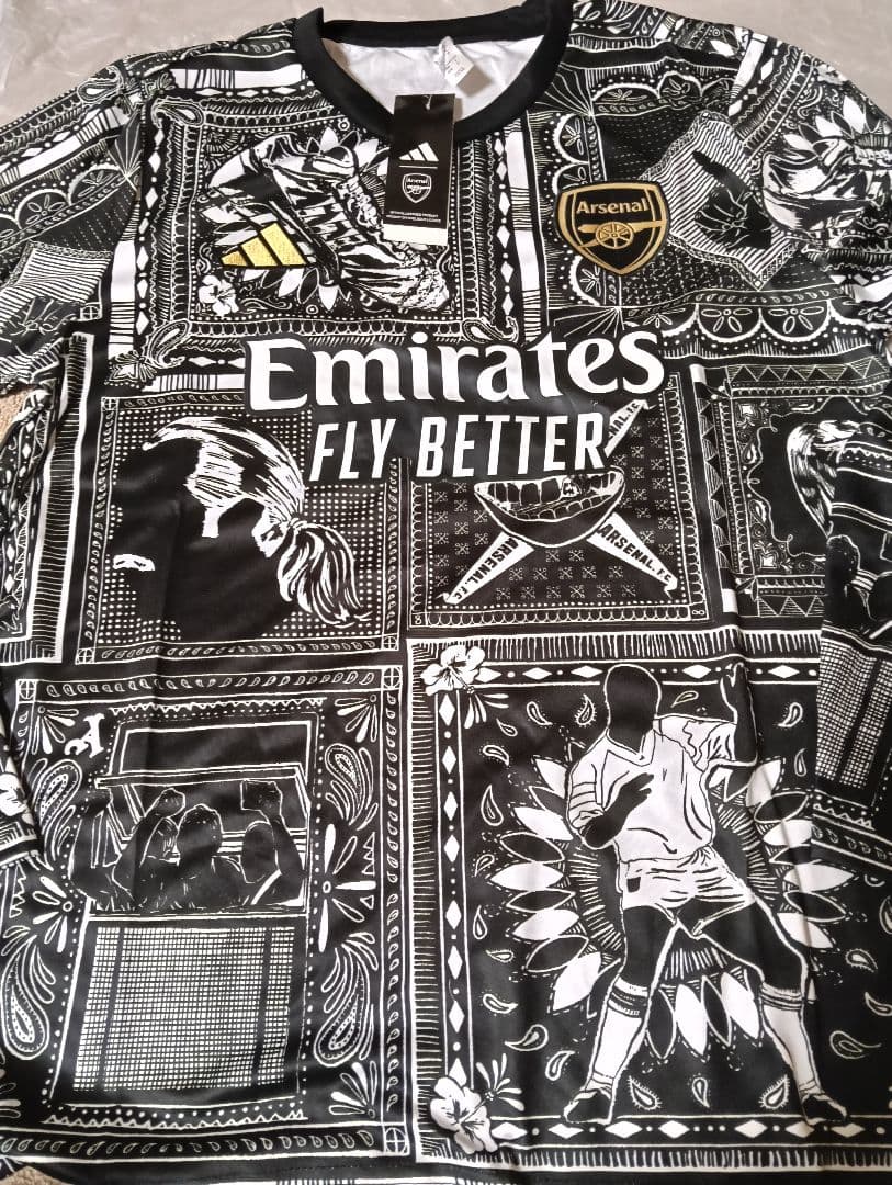 アーセナル adidas プレマッチユニフォーム Mサイズ