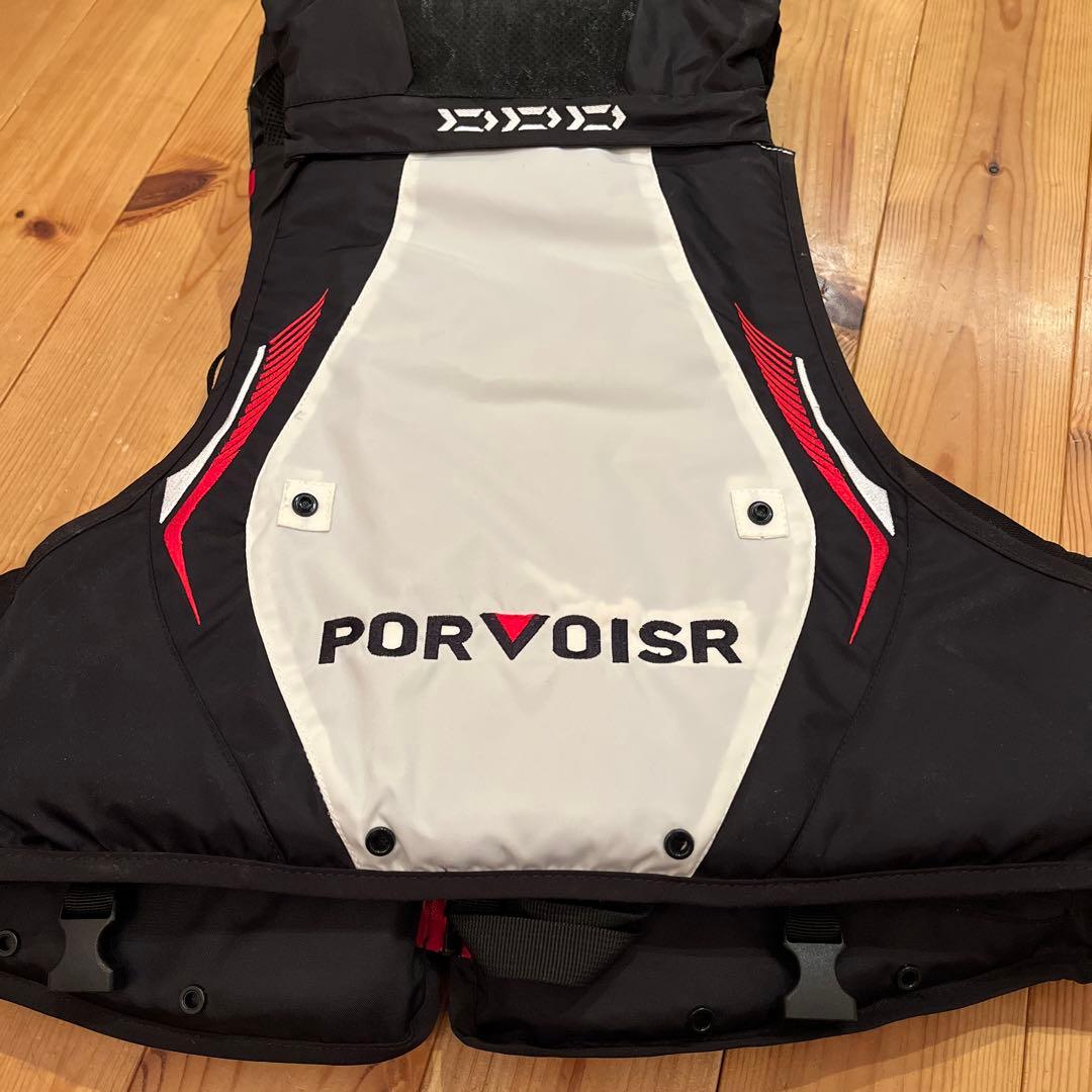 PORVOISR ライフジャケット ホワイト/ブラック/レッド