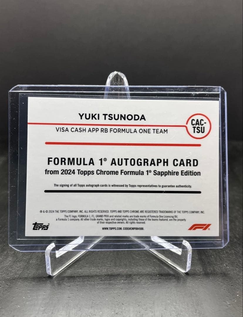 2024 Topps Chrome F1 角田裕毅 直筆 サイン カード