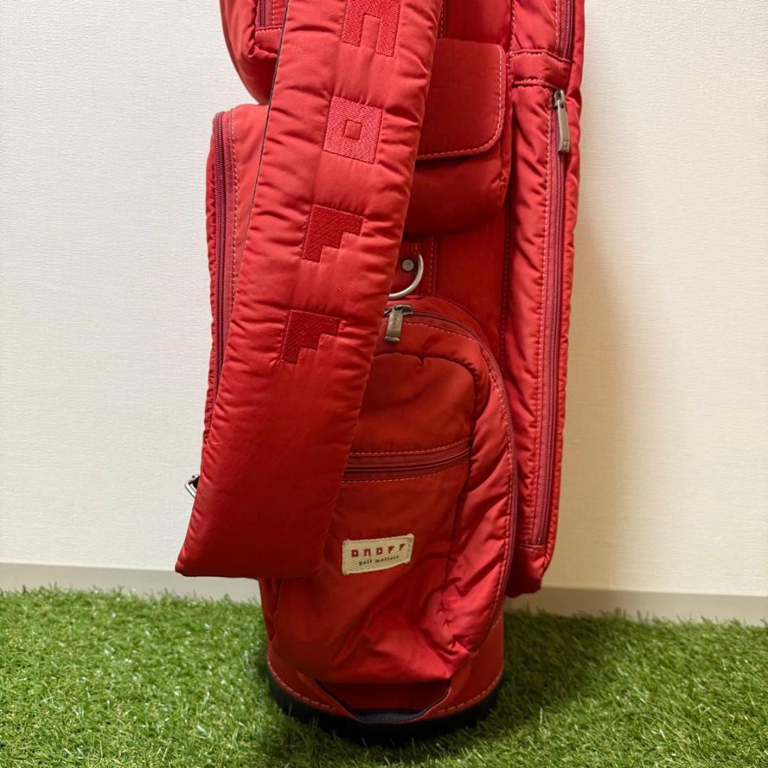 ONOFF オノフ キャディバッグ ゴルフバッグ 8.5型 レッド