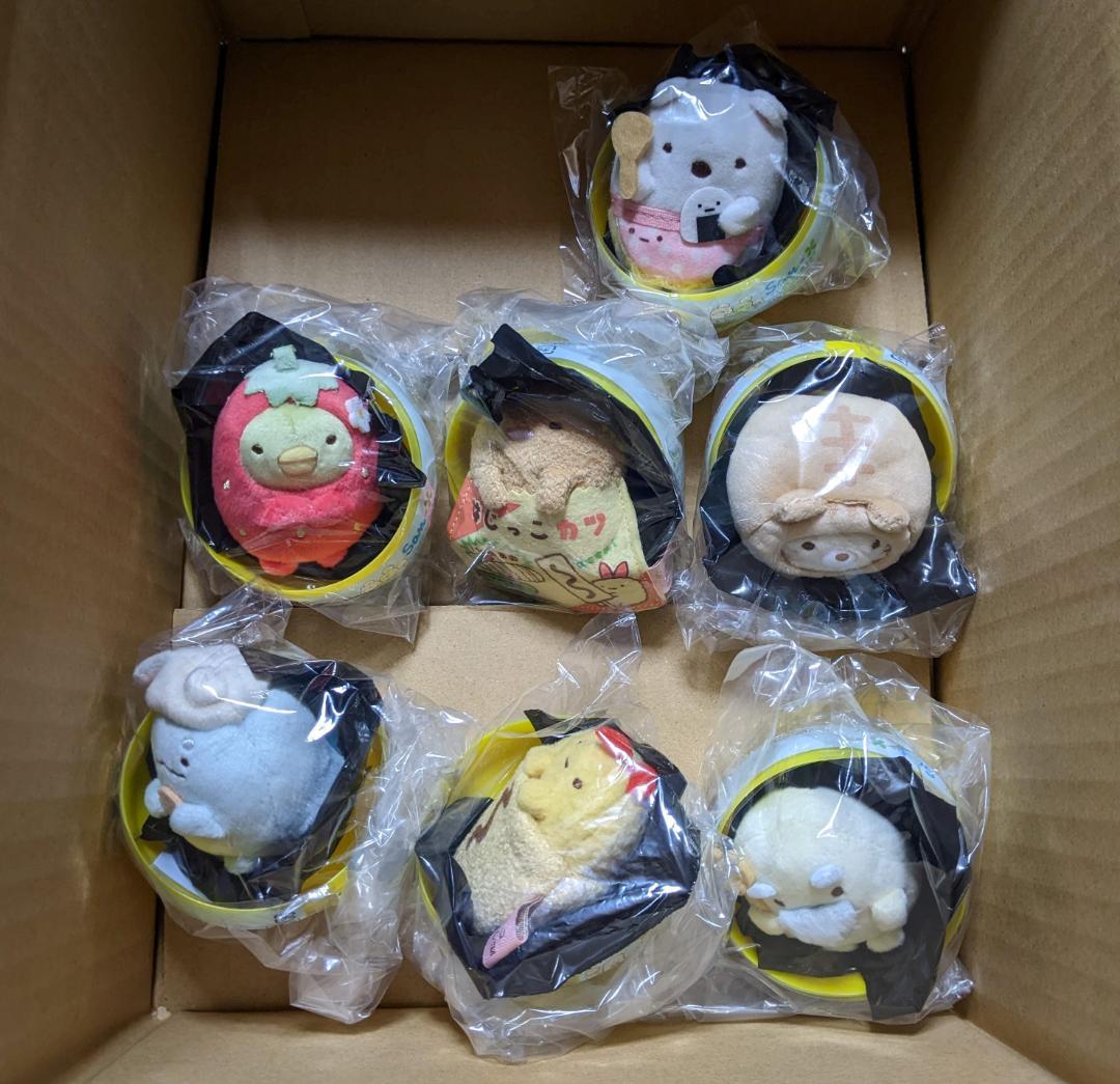 すみっコぐらし　復刻カプセルてのりぬいぐるみ7点