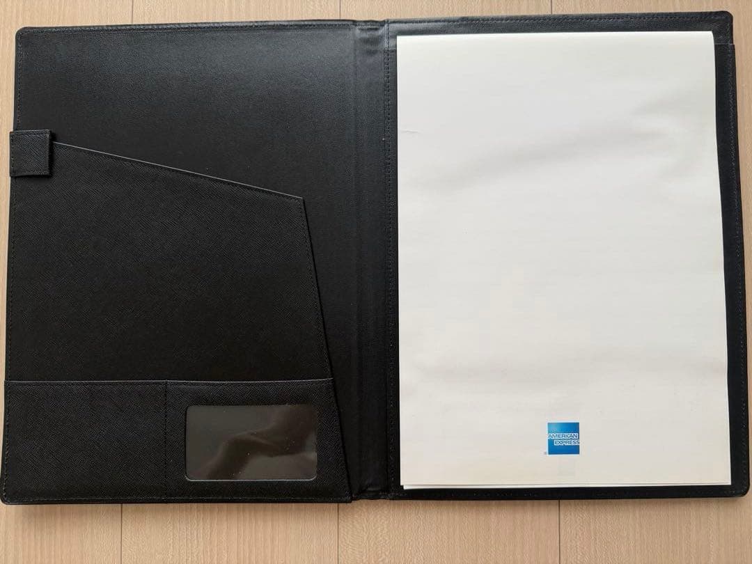 American Express ベルティブラック合成皮革 ファイル A4対応