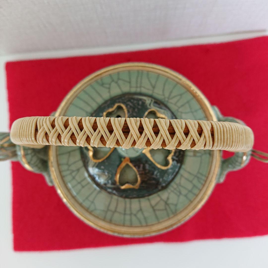 相馬焼    特大急須   双馬   金馬  美品