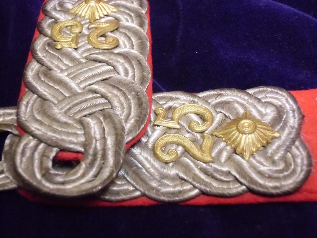 Ｗ帝政ドイツ軍/バイエルン王国＊歩兵第２５連隊中佐肩章（実物）