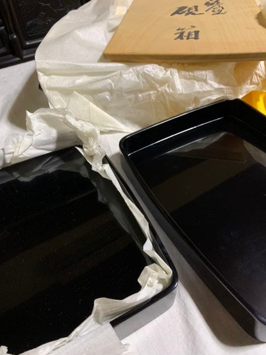 文箱　硯箱　輪島塗り　螺鈿　蒔絵