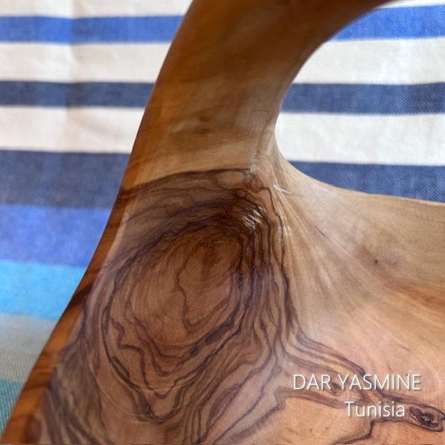 超特大オリーブの木　バスケット ボウル 　しっかりドスンと構える　約28cm