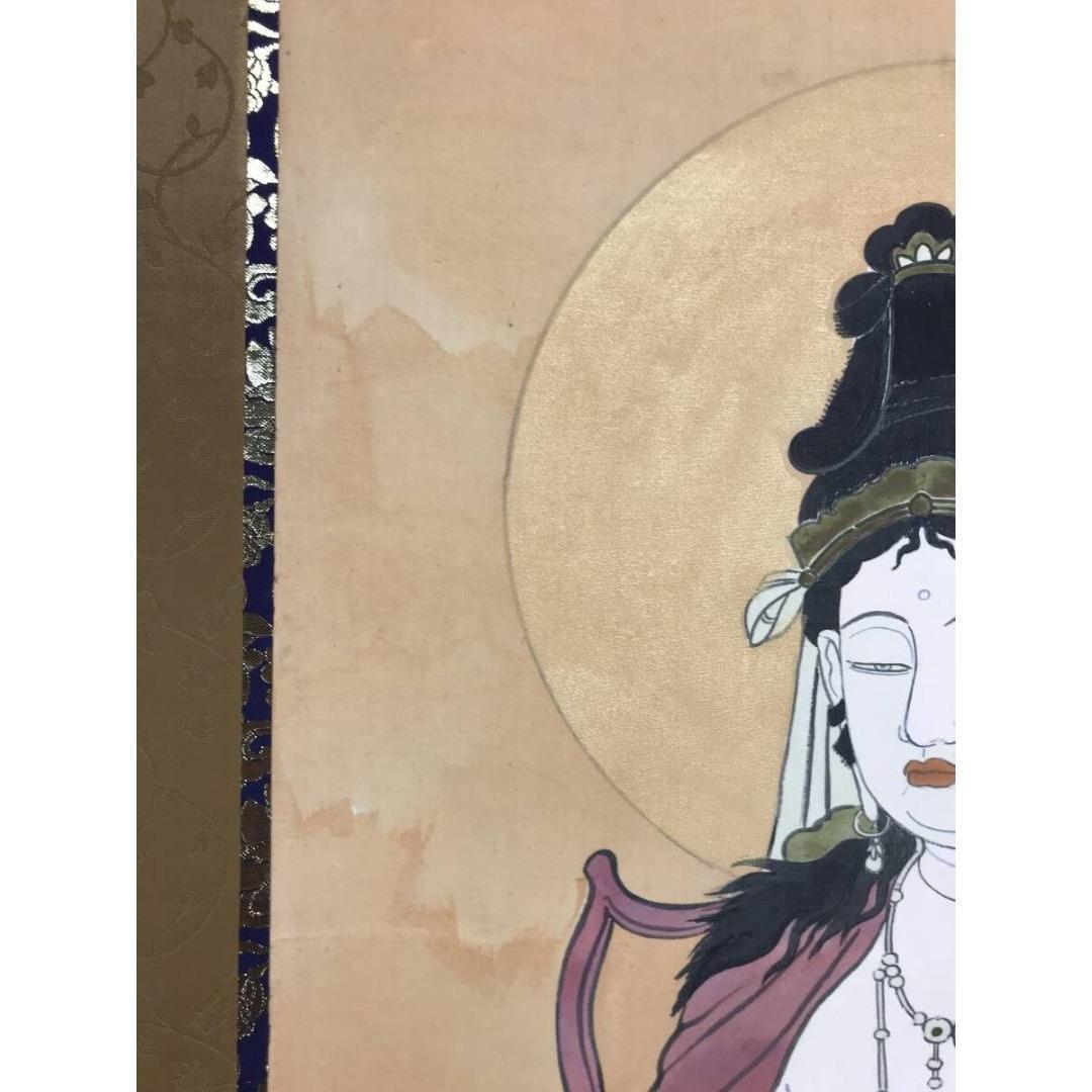 真作/作者不詳/南無大慈大悲観世音菩薩/仏掛軸/掛軸/名家伝来/AK-772