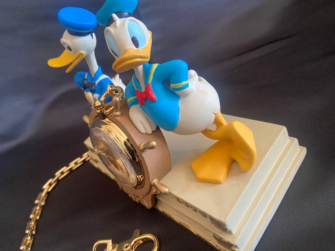 限定品 ディズニー ドナルドダック 65周年 懐中時計 スタチューセット