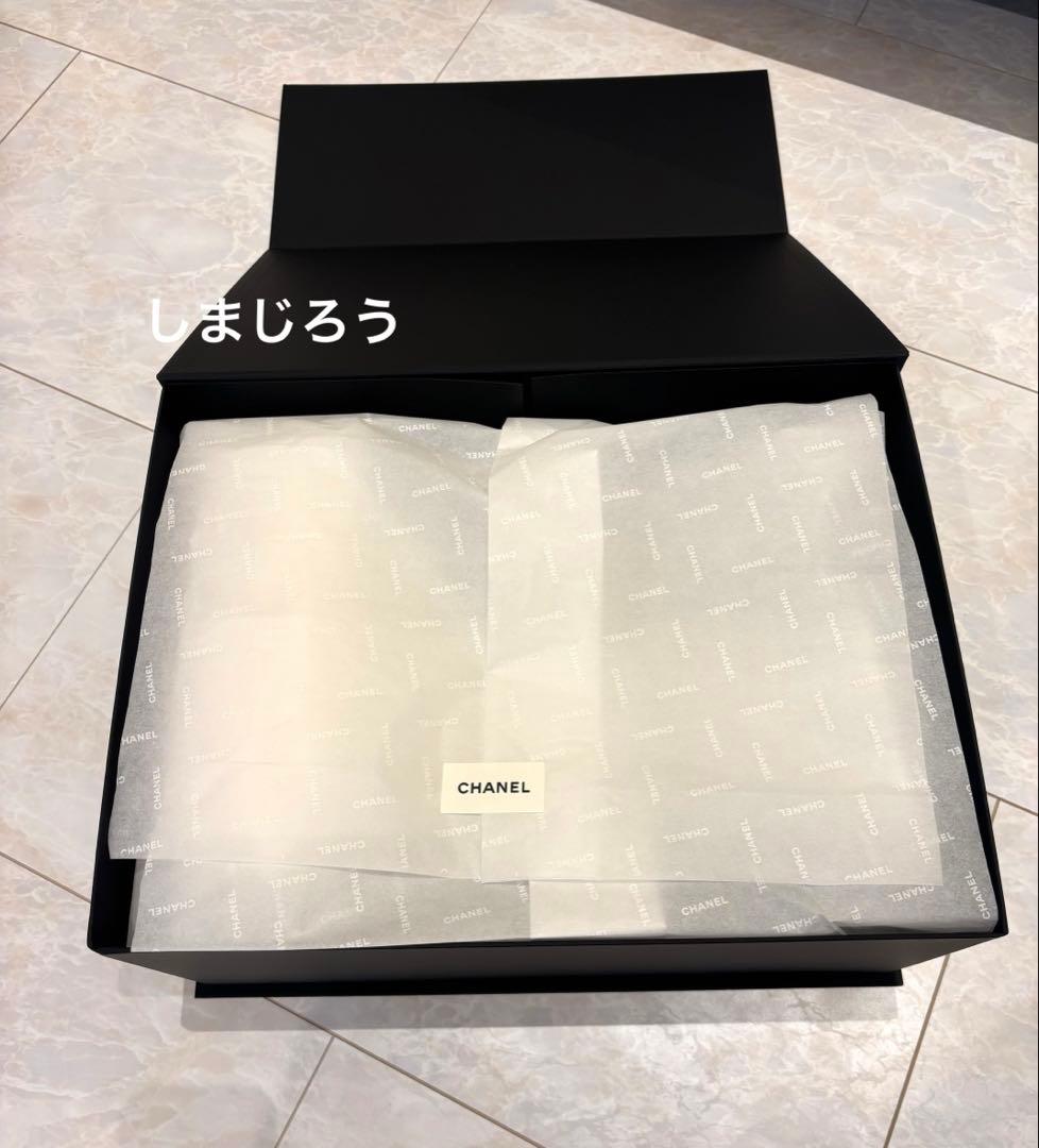 美品CHANEL マグネット式空箱　ショッパー　薄紙　保存袋　カメリアリボン