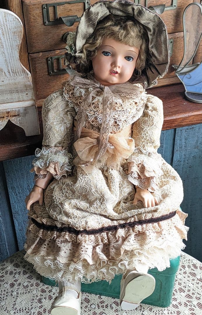 難ありレアカマー＆ラインハルトK&R ビスクドールプラスチックドールアンティーク